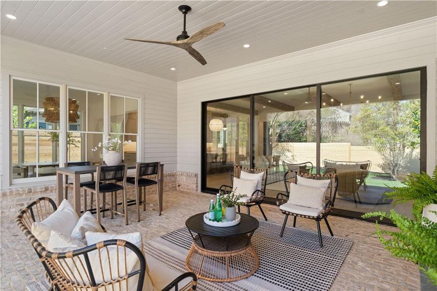 Exterior details and patio area of a home in , Atlanta (Image 3).