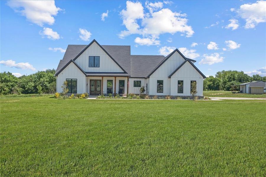 Front exterior of a new home in , Rio Vista, TX, highlighting curb appeal (Image 19).