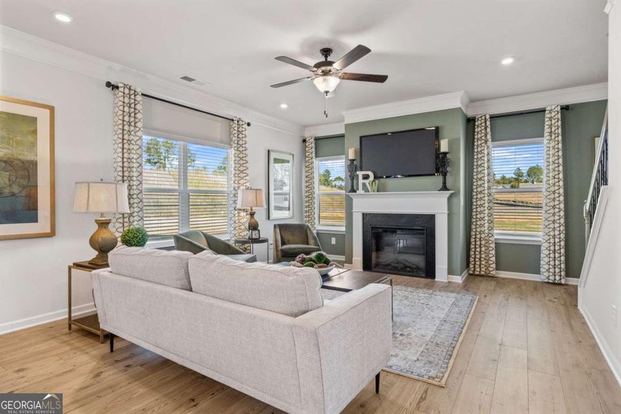 Furnished interior view inside a new home in Bryson Farms, Byron (Image 5).