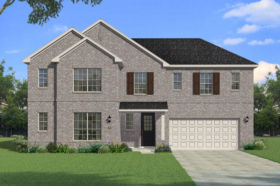 Representative exterior photo of a completed home built from the Mykonos by Mattamy Homes in Sutton Fields, Celina, TX (Image 20).