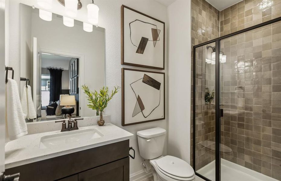 Secondary bathrooms *model representation