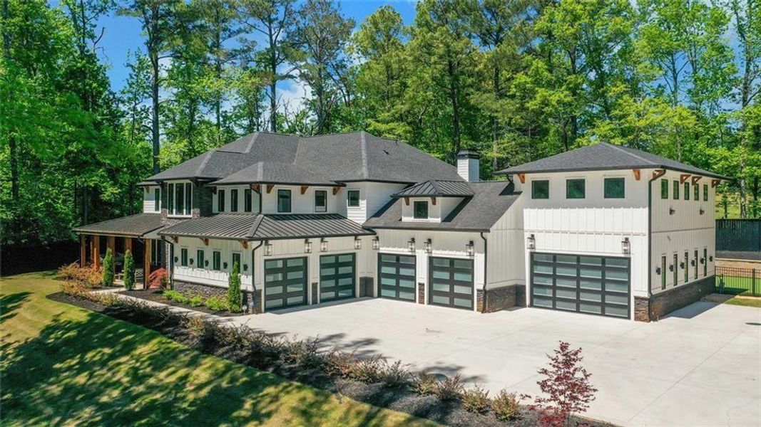 Front exterior of a new home in , Roswell, GA, highlighting curb appeal (Image 26).