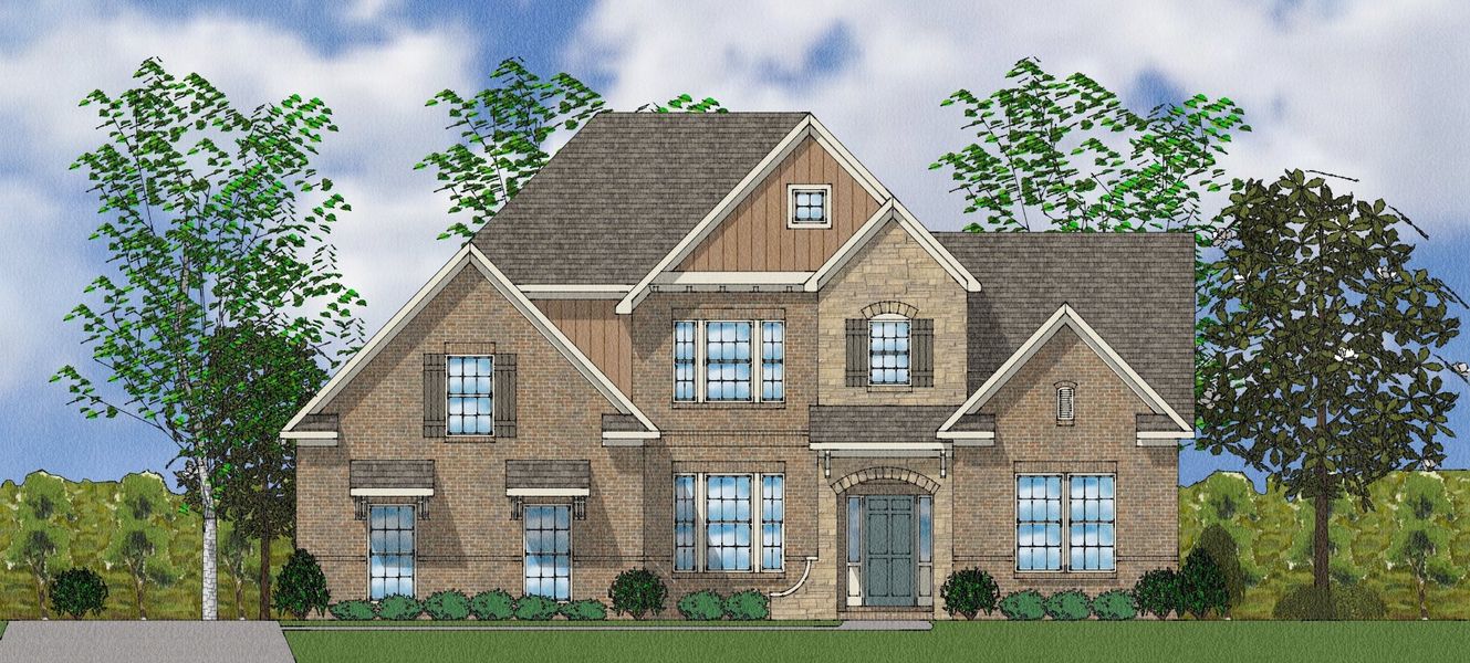 Representative exterior photo of a completed home built from the Bridges II - Elite Collection by Mungo Homes in Suter Estates, Easley, SC (Image 11).