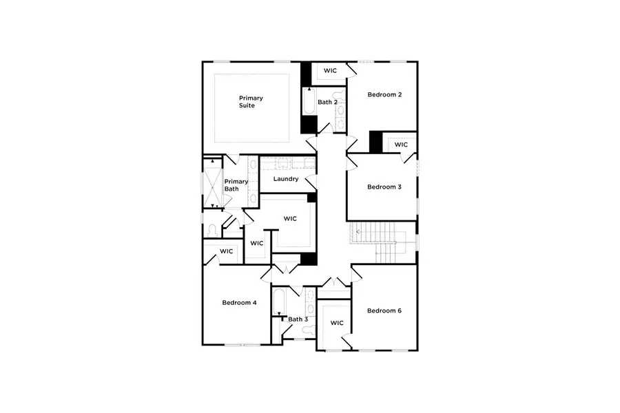 2D floor plan layout for the Brier Creek by DRB Homes in Everson Pointe, Snellville, GA (Image 4).