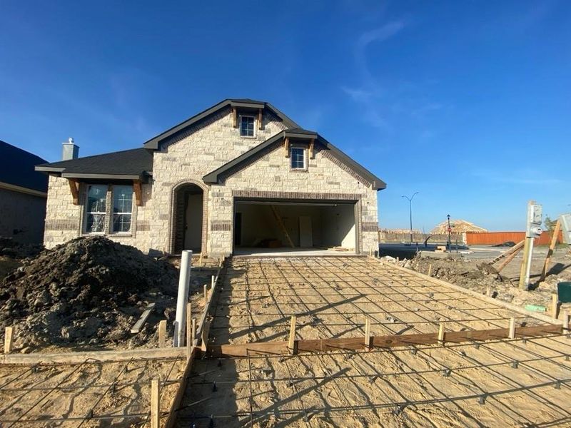 In-progress construction of a new home in Morningstar, Aledo, TX (Image 8).