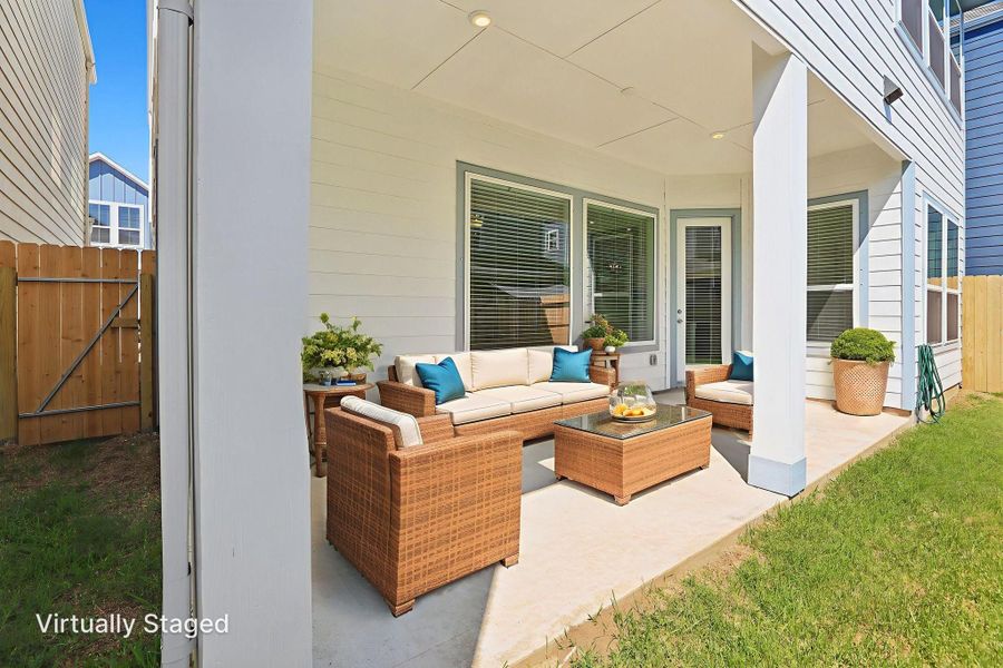 Exterior details and patio area of a home in Kemah Crossing - Luxe Series, Kemah (Image 30). Exterior details and patio area of a home in Kemah Crossing - Luxe Series, Kemah (Image 30).