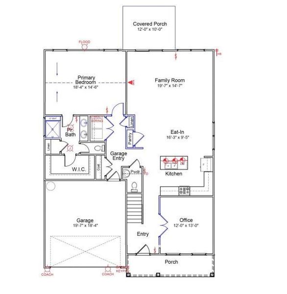 2D floor plan layout of this home in Piper Creek, Newton, NC (Image 5).