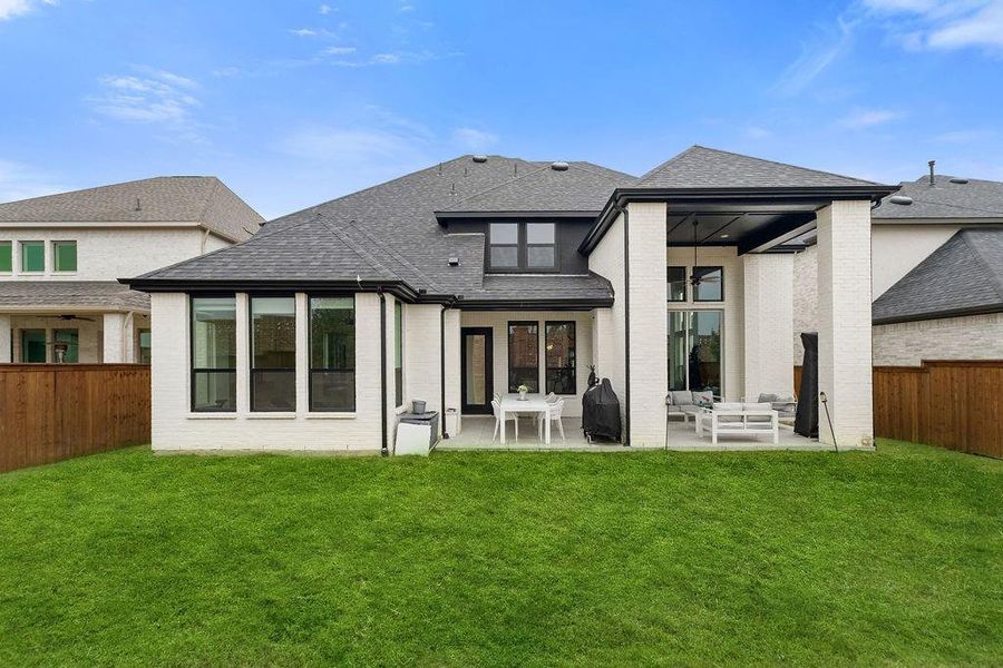 Exterior details and patio area of a home in Mustang Lakes: 86ft. lots, Celina (Image 2). Exterior details and patio area of a home in Mustang Lakes: 86ft. lots, Celina (Image 2).