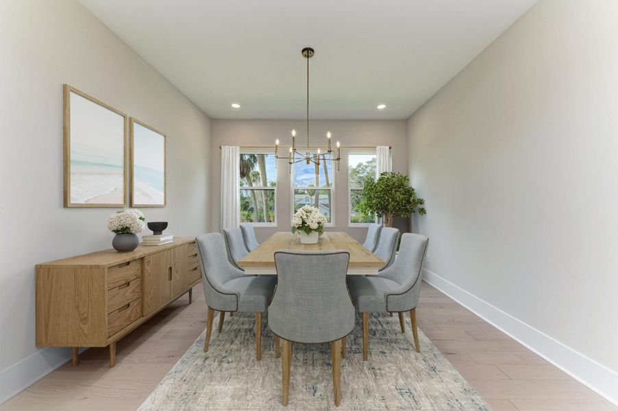 Representative furnished interior of a home built from the Granada A by Homes by WestBay in City Homes - South Tampa, Tampa (Image 6).