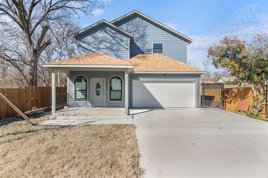 Front exterior of a new home in , Dallas, TX, highlighting curb appeal (Image 24).
