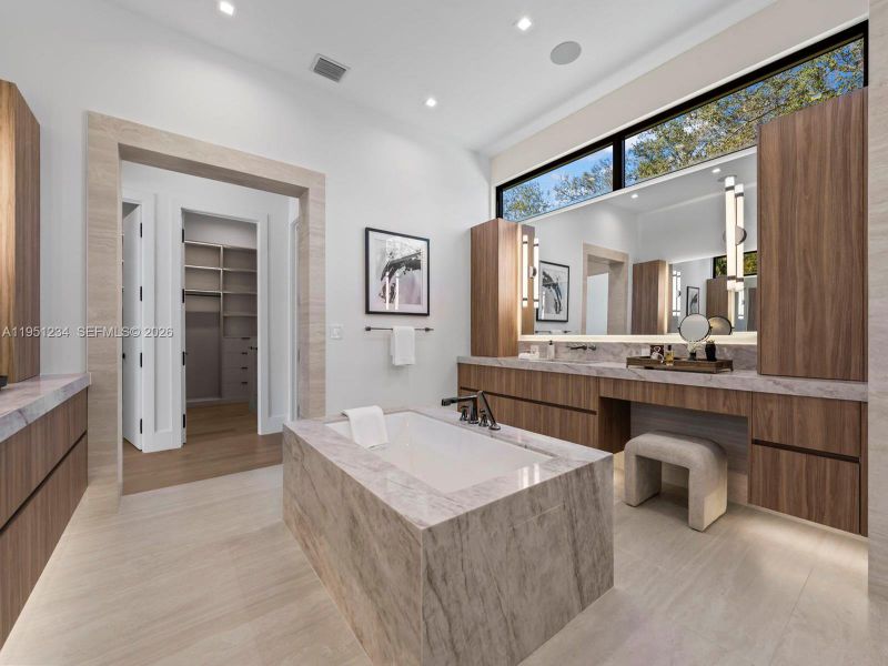 Furnished interior view inside a new home in , Palmetto Bay (Image 12).