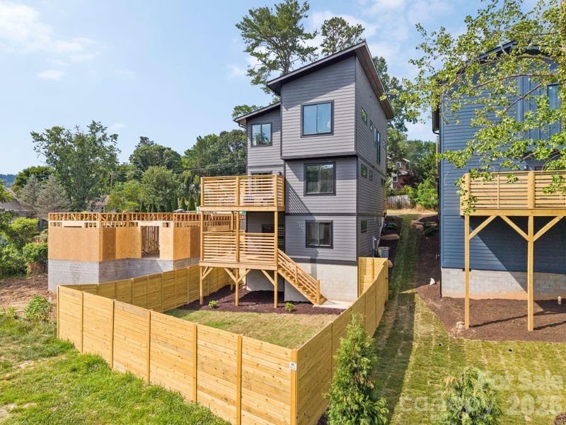 Back exterior + fence