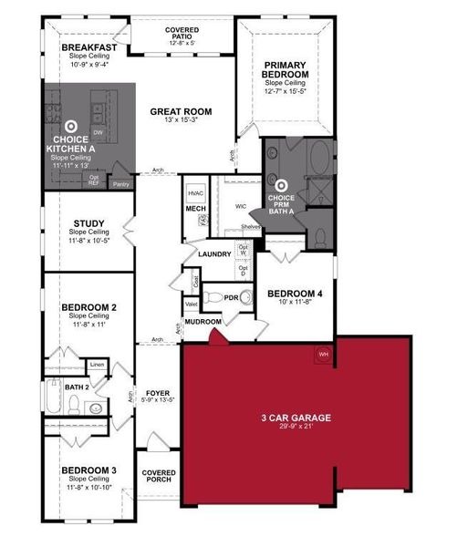 Beazer Homes Brookville Estates Magnolia floorplan.