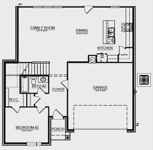 2D floor plan layout for the Kinsley by Cambridge Homes in Rolling Ridge, Van Alstyne, TX (Image 4).