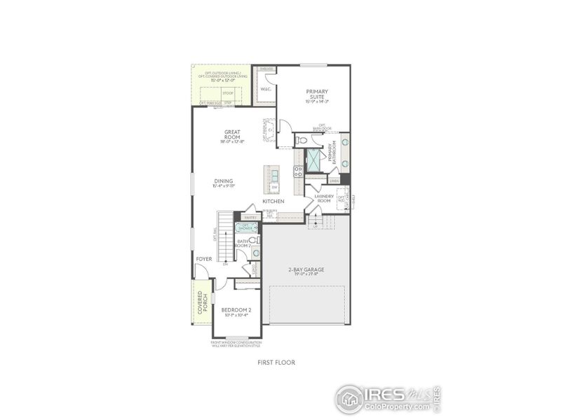 2D floor plan layout of this home in Westside Crossing Paired Homes, Berthoud, CO (Image 3). 2D floor plan layout of this home in Westside Crossing Paired Homes, Berthoud, CO (Image 3).
