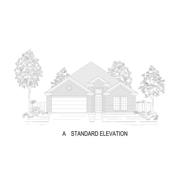Representative rendering of the exterior for the Woodford F by First Texas Homes (Image 3).