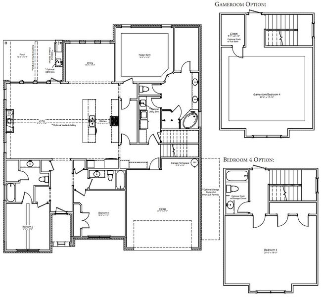 2D floor plan layout for the The Julia by Reece Homes in Traditions, Bryan, TX (Image 4).