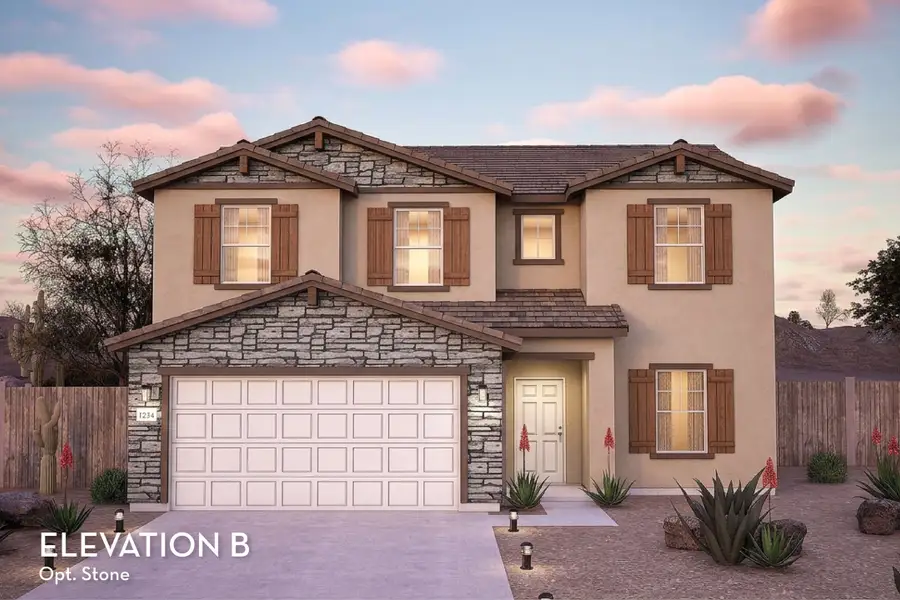 Representative exterior photo of a completed home built from the Trinity AZ by CastleRock Communities in Hayden Estates, Buckeye, AZ (Image 20).