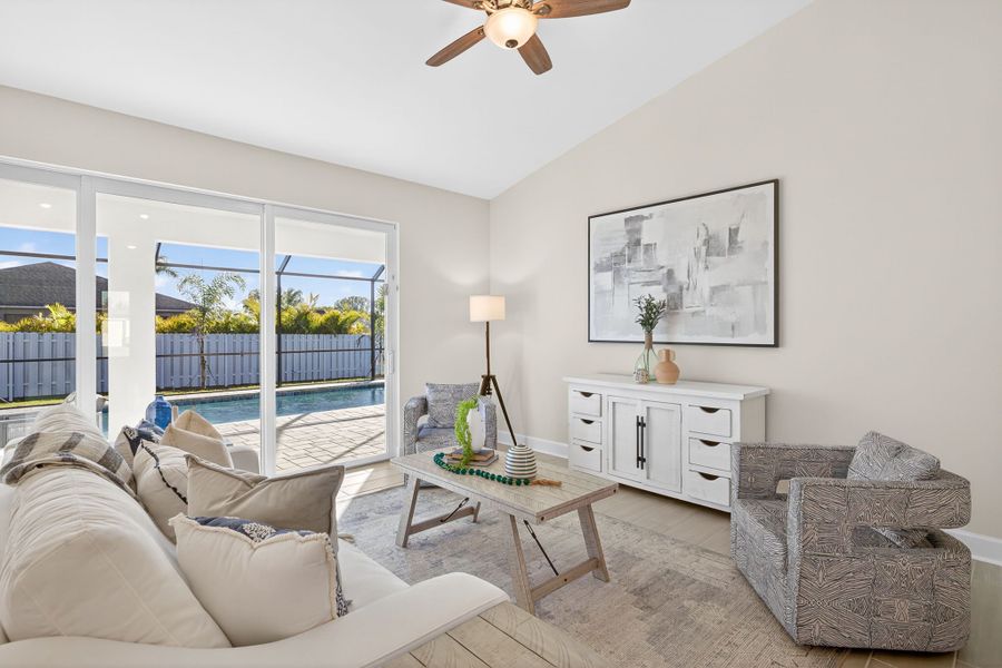 Representative furnished interior of a home built from the The Paradise Cove III by Sunlife Homes LLC in Cape Coral, Cape Coral (Image 8).