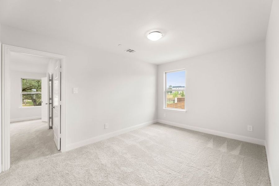 Representative exterior photo of a completed home built from the Opal by Impression Homes in Sereno Oaks at Buckner Terrace, Dallas, TX (Image 20). Representative exterior photo of a completed home built from the Opal by Impression Homes in Sereno Oaks at Buckner Terrace, Dallas, TX (Image 20).