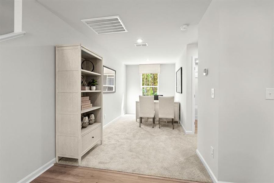 Representative furnished interior of a home built from the Fairview by Ryan Homes in Oakwood Trace, Fairburn (Image 29).