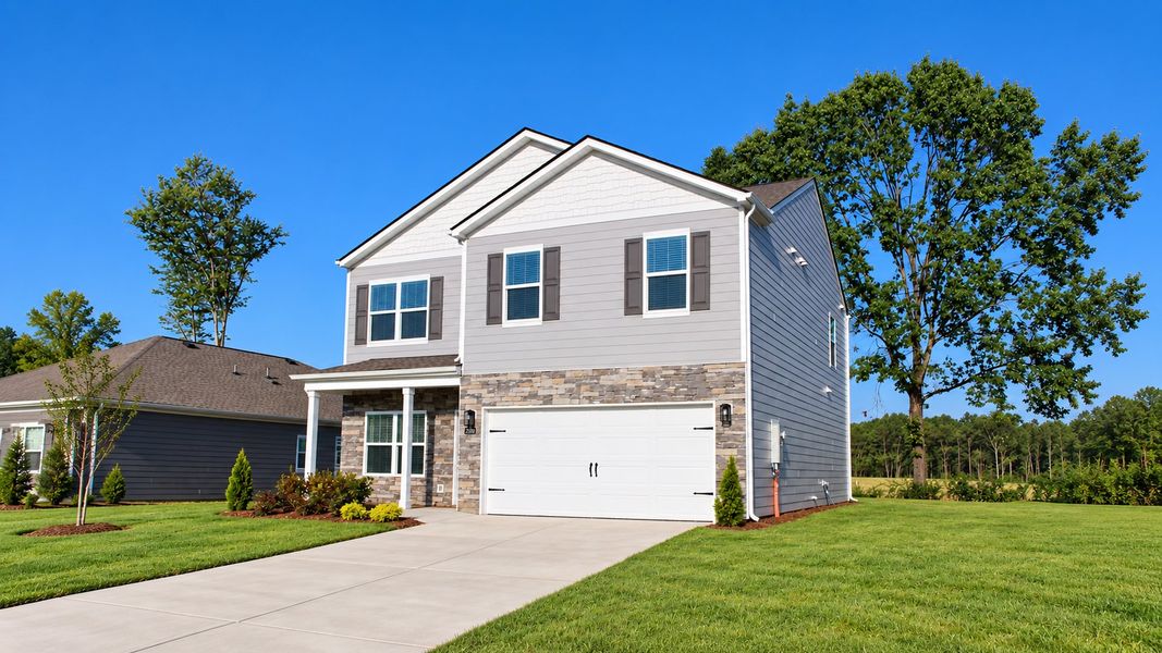 Front exterior of a new home in Fairview Hills, Cleveland, TN, highlighting curb appeal (Image 2). Front exterior of a new home in Fairview Hills, Cleveland, TN, highlighting curb appeal (Image 2).