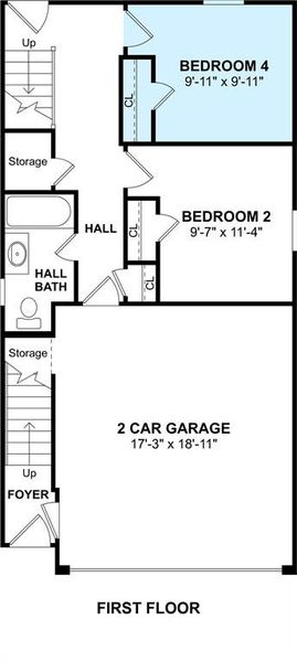 The Radcliffe II floor plan by K. Hovnanian Homes. 1st Floor shown. *Prices, plans, dimensions, features, specifications, materials, and availability of homes or communities are subject to change without notice or obligation.