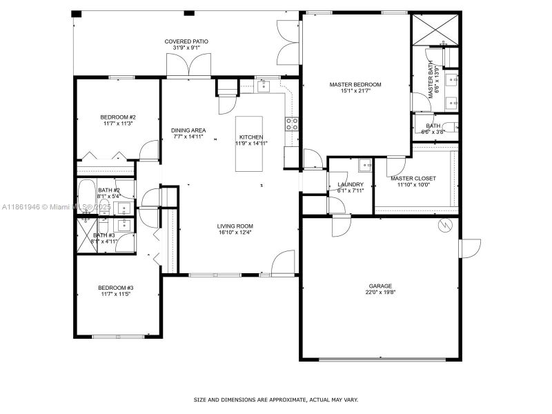 2D floor plan layout of this home in , Sebring, FL (Image 3).