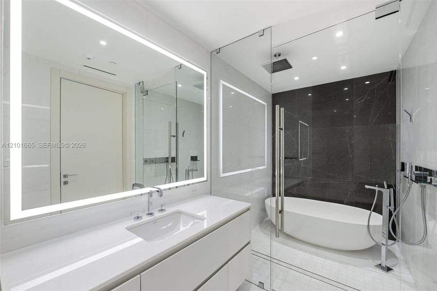 Furnished interior view inside a new home in Aston Martin Residences, Miami (Image 7).
