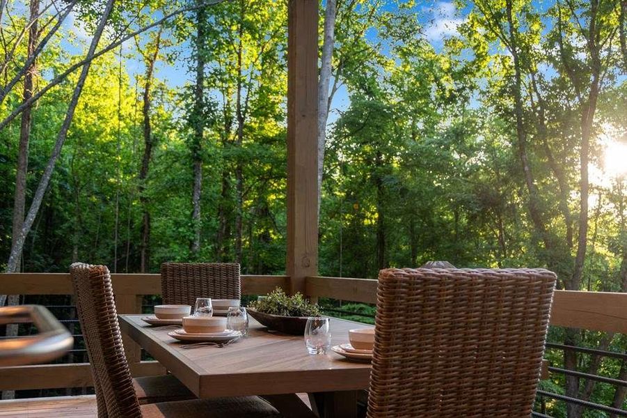 Exterior details and patio area of a home in , Blue Ridge (Image 24). Exterior details and patio area of a home in , Blue Ridge (Image 24).