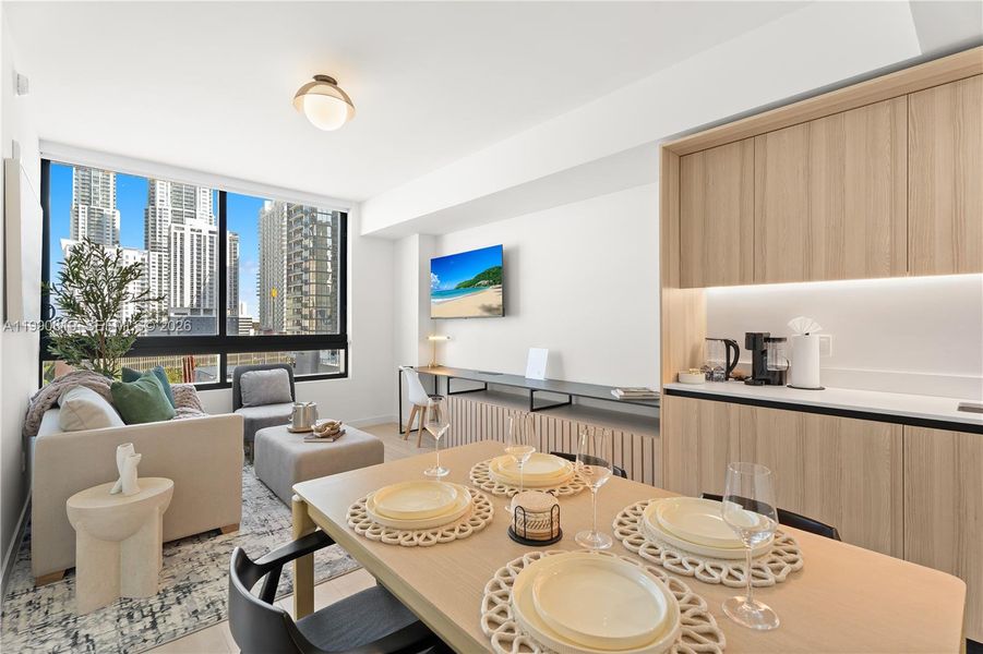 Furnished interior view inside a new home in , Miami (Image 28).