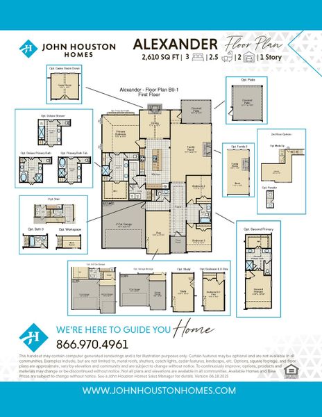 2D floor plan layout for the Alexander by John Houston Homes in BridgeWater - Phase 1, Midlothian, TX (Image 3). 2D floor plan layout for the Alexander by John Houston Homes in BridgeWater - Phase 1, Midlothian, TX (Image 3).