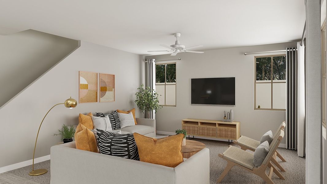 Representative furnished interior of a home built from the Azalea Plan 3005 by Tri Pointe Homes in Waterston Central, Gilbert (Image 10).