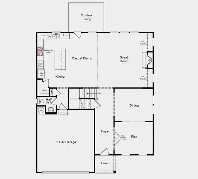 2D floor plan layout of this home in Bennett Farm, Loganville, GA (Image 4).