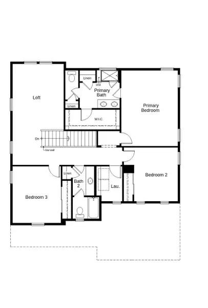 2D floor plan layout of this home in Murphy Creek Reserve, Aurora, CO (Image 3).