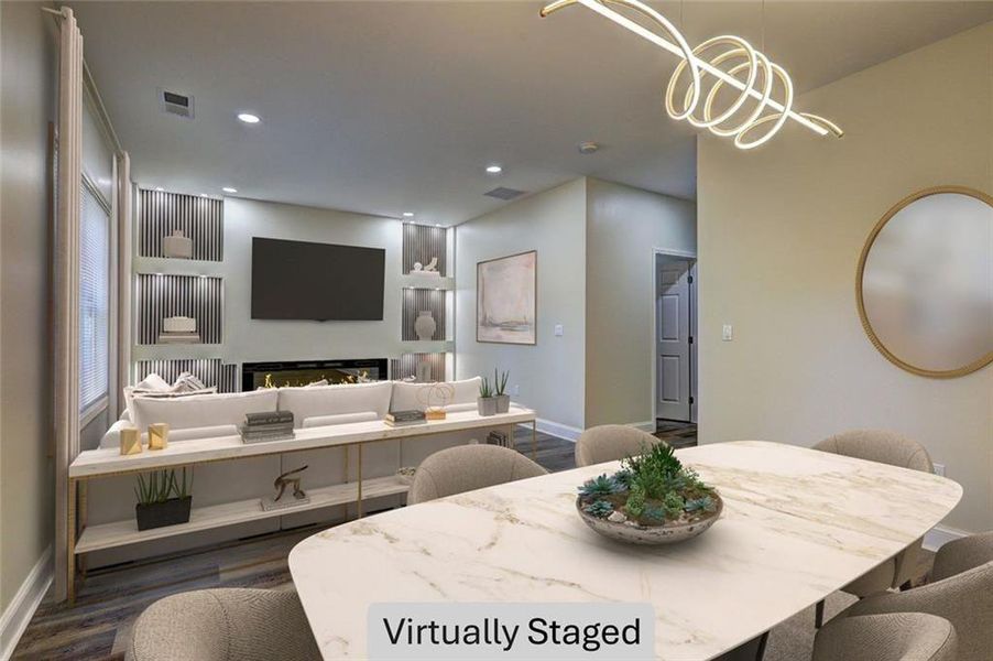 Furnished interior view inside a new home in , Atlanta (Image 9).