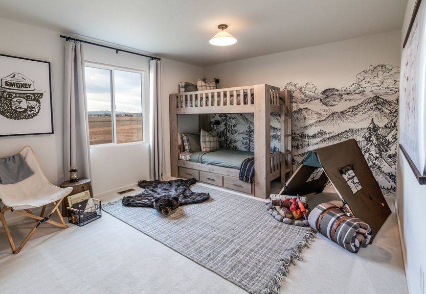 Representative furnished interior of a home built from the Oakley by Hartford Homes in Bloom, Fort Collins (Image 48).