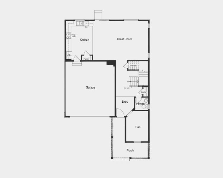 2D floor plan layout for the Plan 2284 by KB Home in Bennett Crossing Classic, Bennett, CO (Image 7).