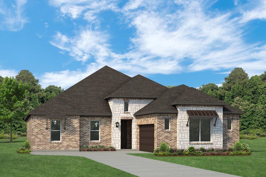 Representative exterior photo of a completed home built from the Henry 60 FT by Rockwell Homes in Nelson Lake Estates, Rockwall, TX (Image 4).