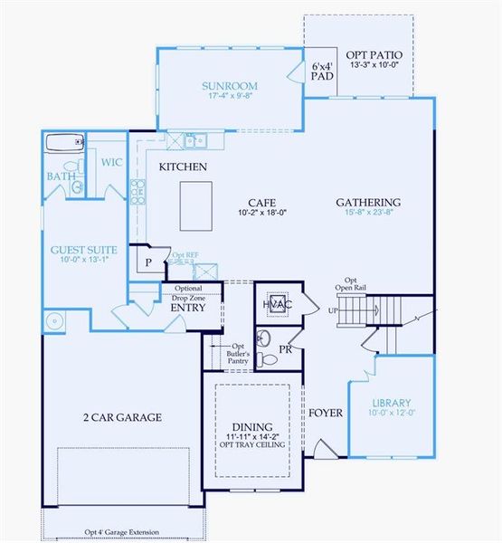 2D floor plan layout of this home in Ashworth Estates, Powder Springs, GA (Image 3).