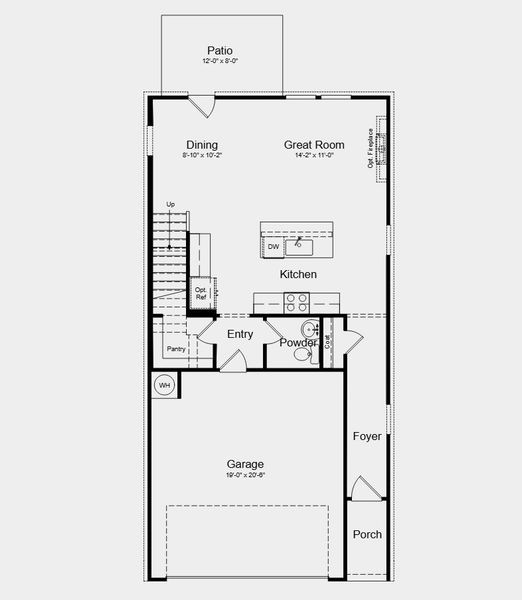 2D floor plan layout for the Mallory by Taylor Morrison in Weatherfield, Buford, GA (Image 3).