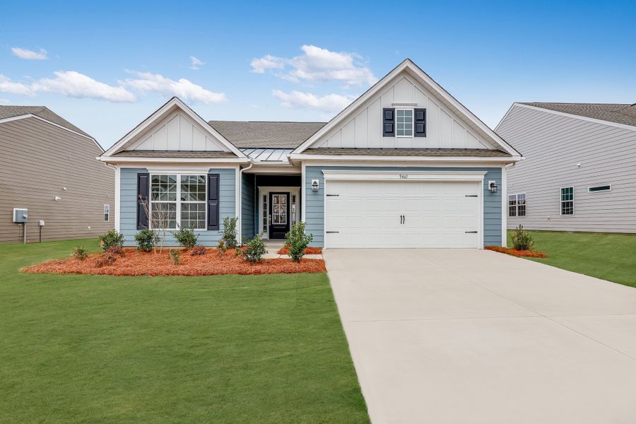 Front exterior of a new home in Roselyn, Lancaster, SC, highlighting curb appeal (Image 1). Front exterior of a new home in Roselyn, Lancaster, SC, highlighting curb appeal (Image 1).