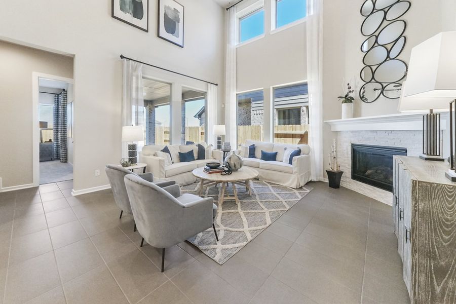 Furnished interior view inside a new home in Wood Leaf Reserve, Tomball (Image 27).