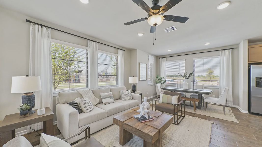 Representative furnished interior of a home built from the Riverdale by Chesmar Homes in Elyson Courtyard Collection, Katy (Image 6). Representative furnished interior of a home built from the Riverdale by Chesmar Homes in Elyson Courtyard Collection, Katy (Image 6).