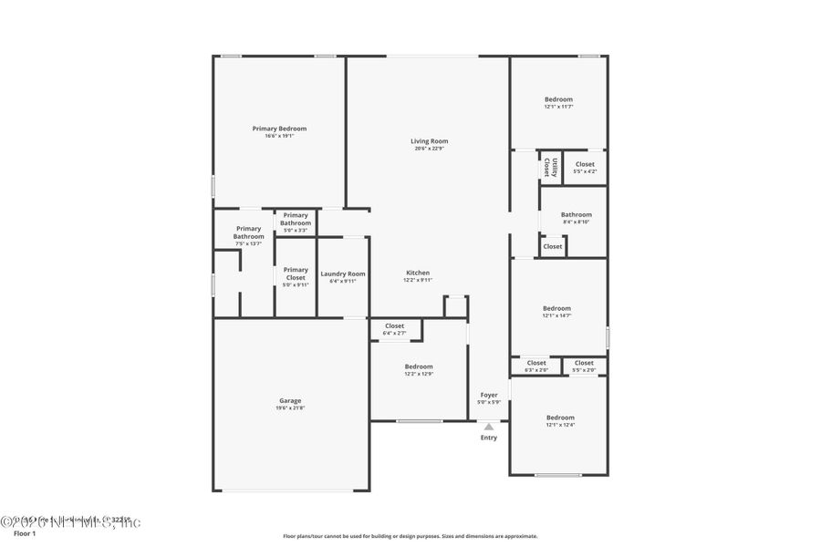 2D floor plan layout of this home in , Jacksonville, FL (Image 5).
