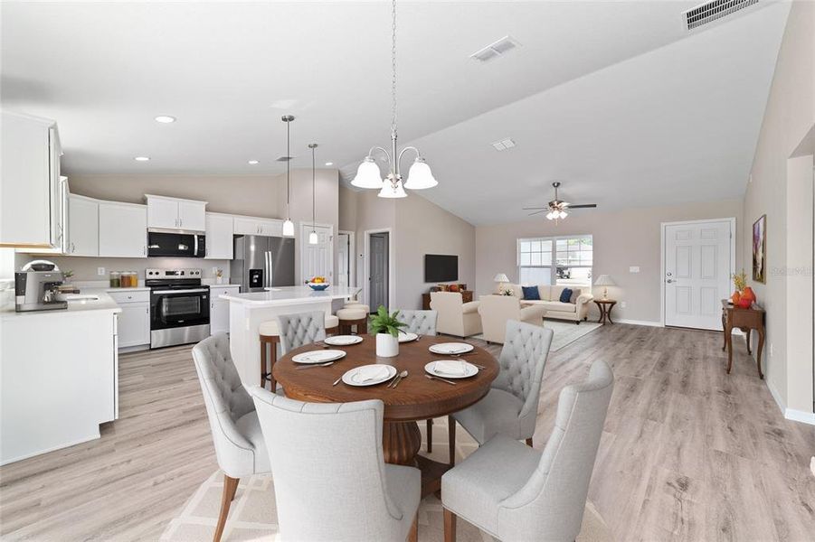 Furnished interior view inside a new home in , Dunnellon (Image 4).