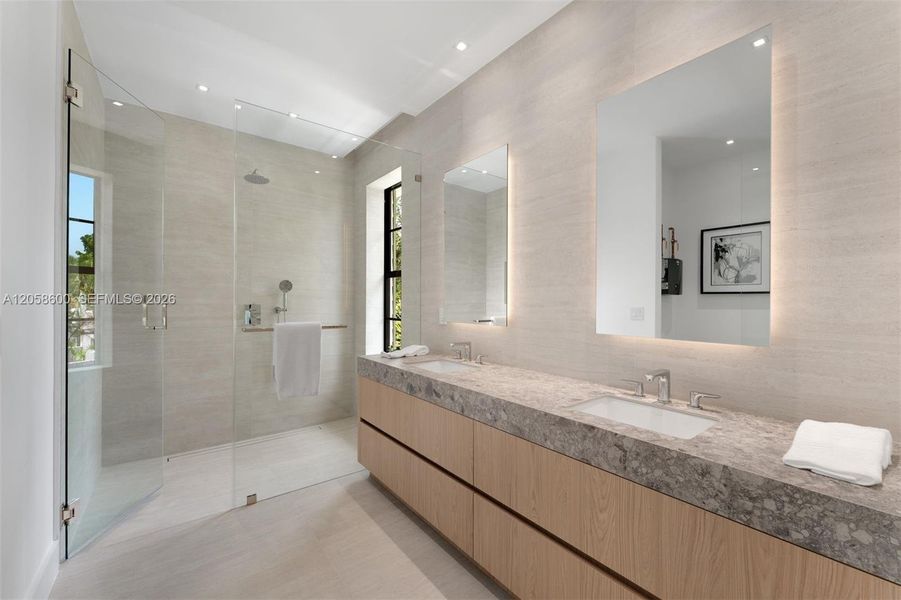Furnished interior view inside a new home in , Miami (Image 9).