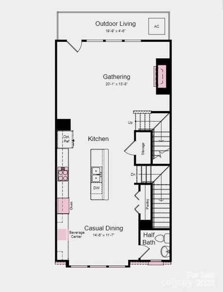 2D floor plan layout of this home in Parkside Commons, Davidson, NC (Image 6). 2D floor plan layout of this home in Parkside Commons, Davidson, NC (Image 6).