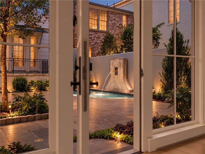 Exterior details and patio area of a home in , Atlanta (Image 4). Exterior details and patio area of a home in , Atlanta (Image 4).