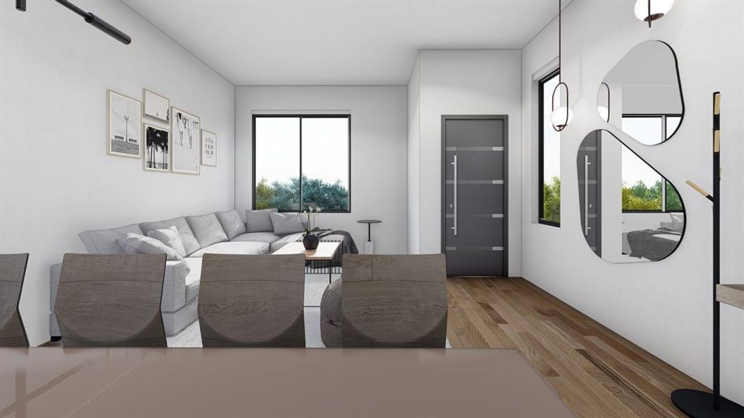 Furnished interior view inside a new home in , Irving (Image 6).